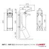 Ophardt Desinfektionsmittelspender ingo-man IMP E A/K  500ml mit kurzem Bedienhebel